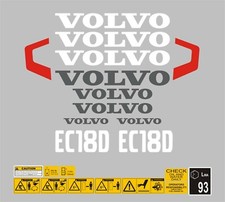 Volvo EC18D Mini Digger Decal