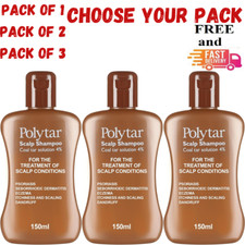 Polytar Scalp Shampoo 150ml Treats Psoriasis Seborrhoeic Dermatitis Itchy Eczema
