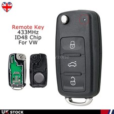 For Skoda Fabia Yeti Citigo Roomster Rapid Flip Car Remote Key Fob 3 Button ID48