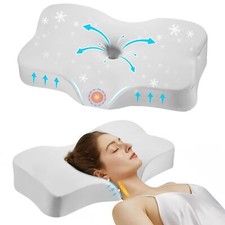Memory Foam Pillow Enhanced Cervical Vertebra Pillow for Neck and Shoulder Ergo...