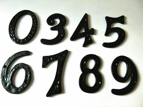 House number heavy black - 4",
