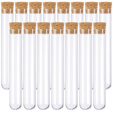 15PCS Test Tubes,Clear Plastic