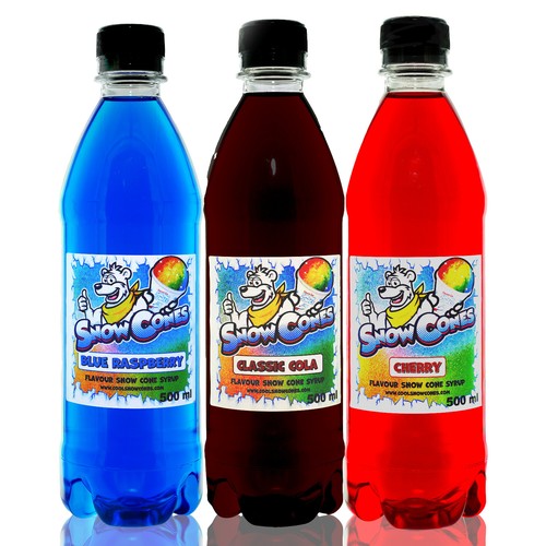 Slush puppy syrup snow - slush, cones