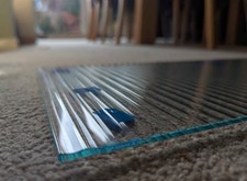 Reeded Toughened Glass 4mm  534mm x 256mm