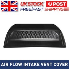 Universal Glossy Car Air Flow Intake Hood Scoop Turbo Vent Bonnet Cover Decor UK