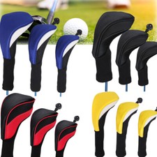 3PCS/Set Golf Club Wood Head Covers Driver 1 3 5 Fairway Headcover Number Custom