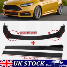 For Ford Focus RS ST MK3 MK3.5 MK4 Front Bumper Lip Splitter Spoiler+Side Skirts
