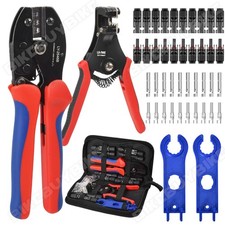 Solar Crimping Tool Kit & Wire Strippers Set for 2.5/4/6mm² Solar Panel PV Cable