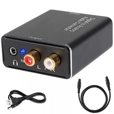 Optical Coaxial Toslink Digital to Analog Audio Converter Adapter Audio RCA L/R