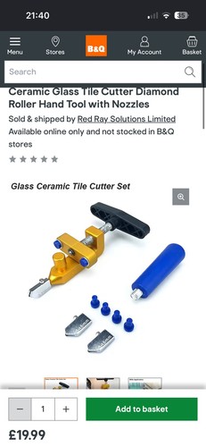 Glass ceramic tile - in,
