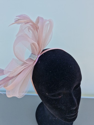 Blush pink fascinator weddings - blush,