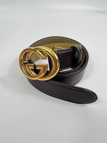 Gucci brown leather belt