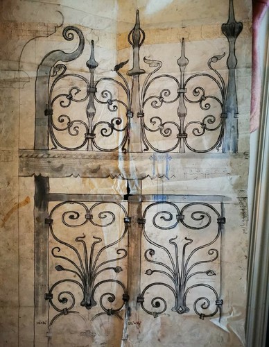 Antique architectural drawing - architectural,