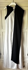 Reiss Black /silver Isobel Atelier Sash Neck Satin xmas  Dress Sz 12 RRP £595