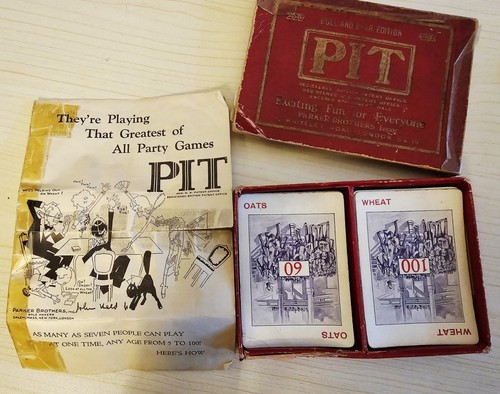 Vintage card game - card, pit,