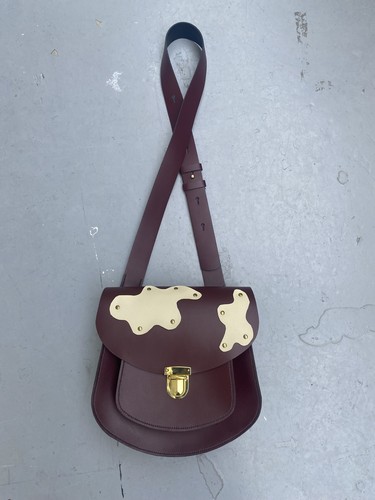 Saddle faux leather - faux, brown