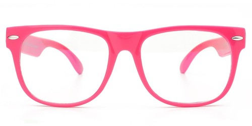 Pink clear lens glasses - lens,