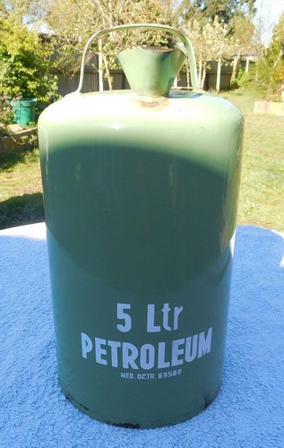 Vintage green enamel petrol - vintage,