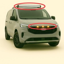 2024+ Ford Transit Custom LED Grill + High Beam Piggyback Loom