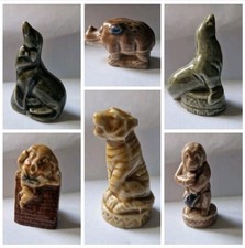 Wade Whimsies x6: Circus Tiger, Seals, Monkey, Humpty Dumpty & Flintstones Rhino