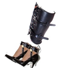 Bondage Ankle Restraint Locking High Heel Shoes Straps Anti-off BDSM Leg Binding
