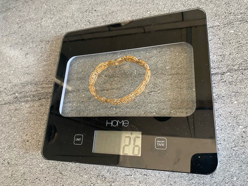 9ct solid gold heavy bracelet - 9ct,