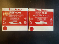 Lot of 2 Boxes: Swann-Morton REF 0201 No 10 Carbon Steel Surgical Blades Ex 7/29