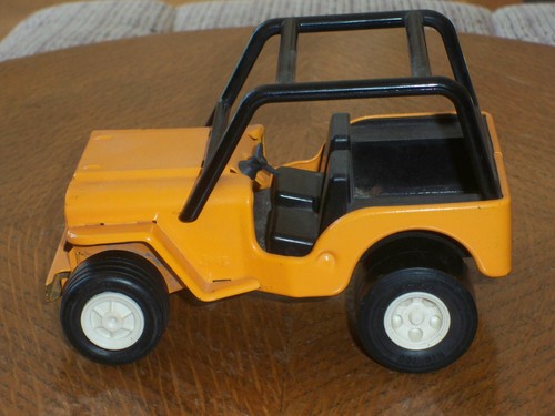 Vintage orange tonka jeep - jeep, with