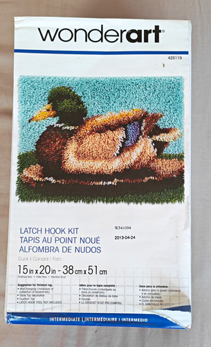Wonderart duck latch hook kit - duck,