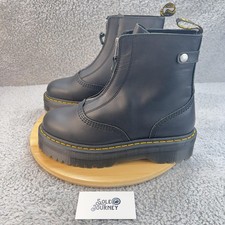 Dr Martens Jetta Boots Womens 9 Leather Zipper Platform Chunky Sole Shoes Sendal