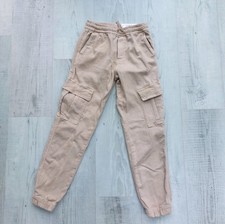 Zara Boys NWT Stretch Cotton Cargo Jogger Trousers / Age 10 Yrs 140cm / Beige