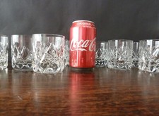 10x Vintage Cut Crystal Whisky