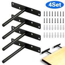 4 Pack Floating Shelf Brackets 15CM Heavy Duty Metal for Support Wall Hanging UK