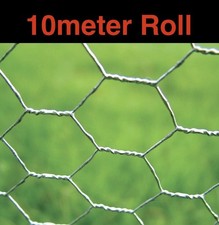 10m Galvanised Wire Mesh Fence Aviary Rabbit Hutch Chicken Run Netting Plant