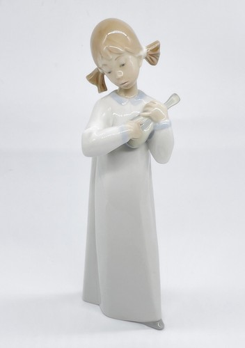 Lladro girl with mandolin - girl,