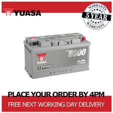 12V Car Battery, Type 019, Yuasa YBX5019, 100Ah 900CCA Sealed Calcium