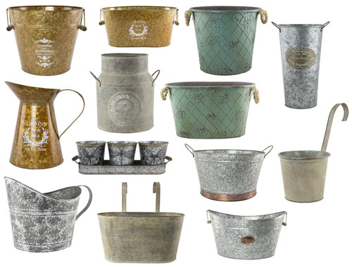 Metal plant pots - metal,