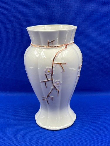 Belleek pottery vase blossom - pottery,