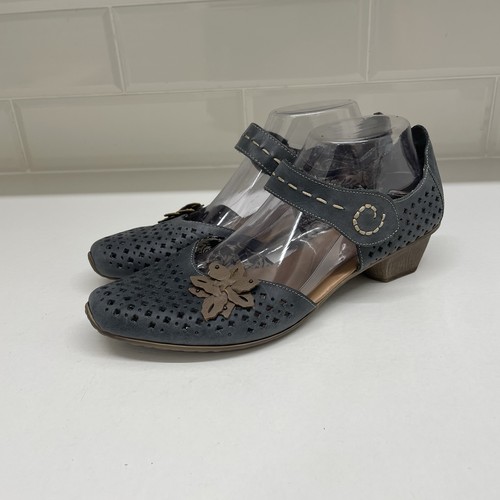 Rieker blue nubuck leather - rieker,