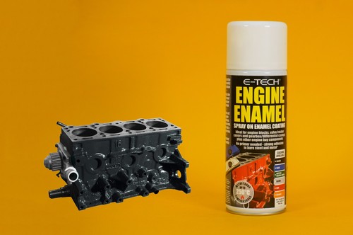 Engine enamel black spray - black,
