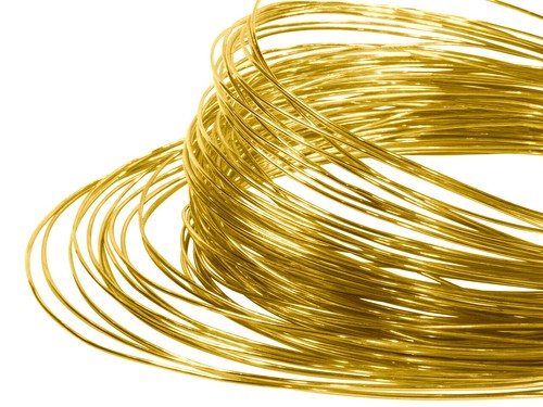 9ct gold round wire 7mm - gold,
