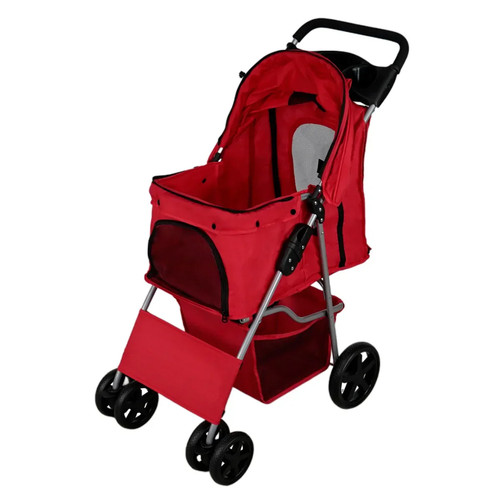 Pet stroller pushchair red - pet,