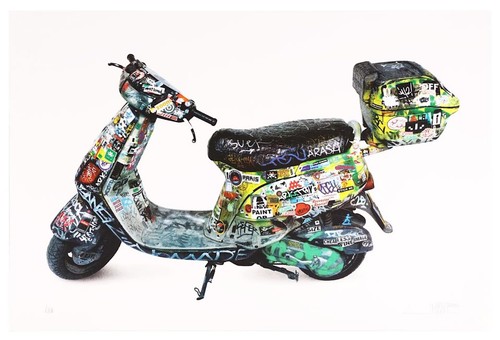 Space invader scooter - invader-, print