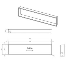 Brushed Stainless Steel Stainless Steel Shower Niches Optional LED Lighting Bath