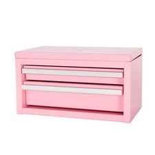Pink Mini Tool Box Metal 2 Drawers For DIY Crafts Home 27.5x15x15cm Fun Gift