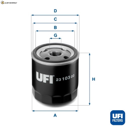 Oil filter 103 for - 23.103.00, opel