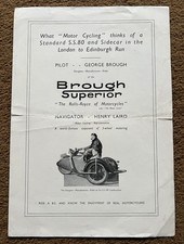 Brough Superior Motor Cycle TT