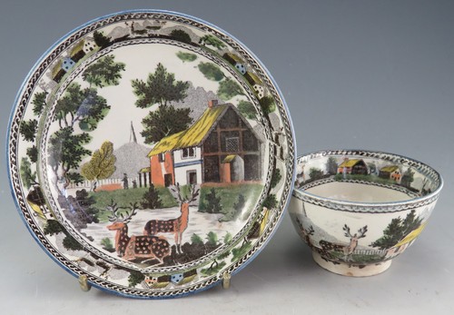 Antique pottery pearlware - pottery,