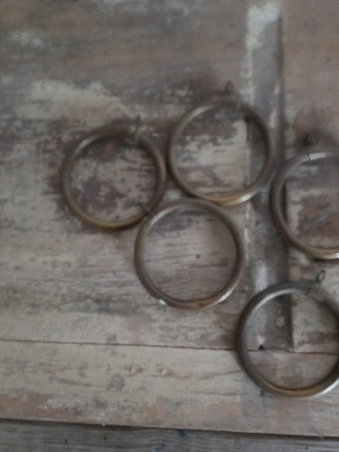 Vintage brass curtain rings - , /