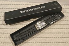 RARE Vintage Lambretta Super 200 Quartz Wristwatch Black Leather Watch New Boxed